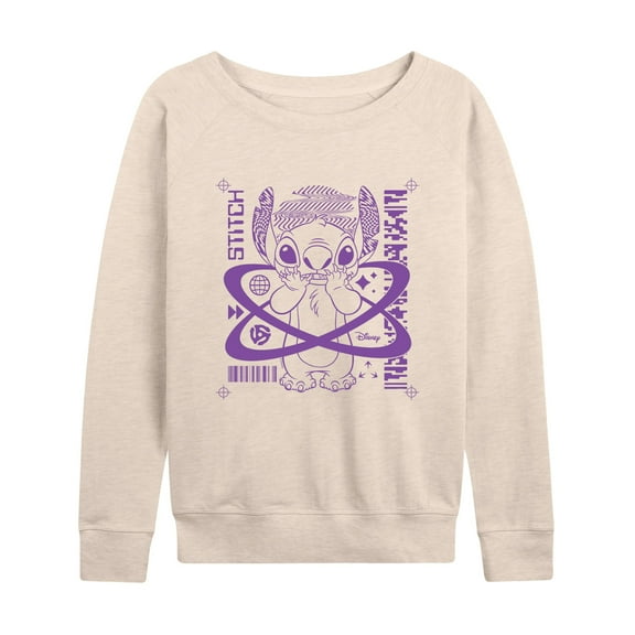 Disney - Lilo & Stitch - Crop Marks Stitch - Women's Lightweight French Terry Long Sleeve Shirt