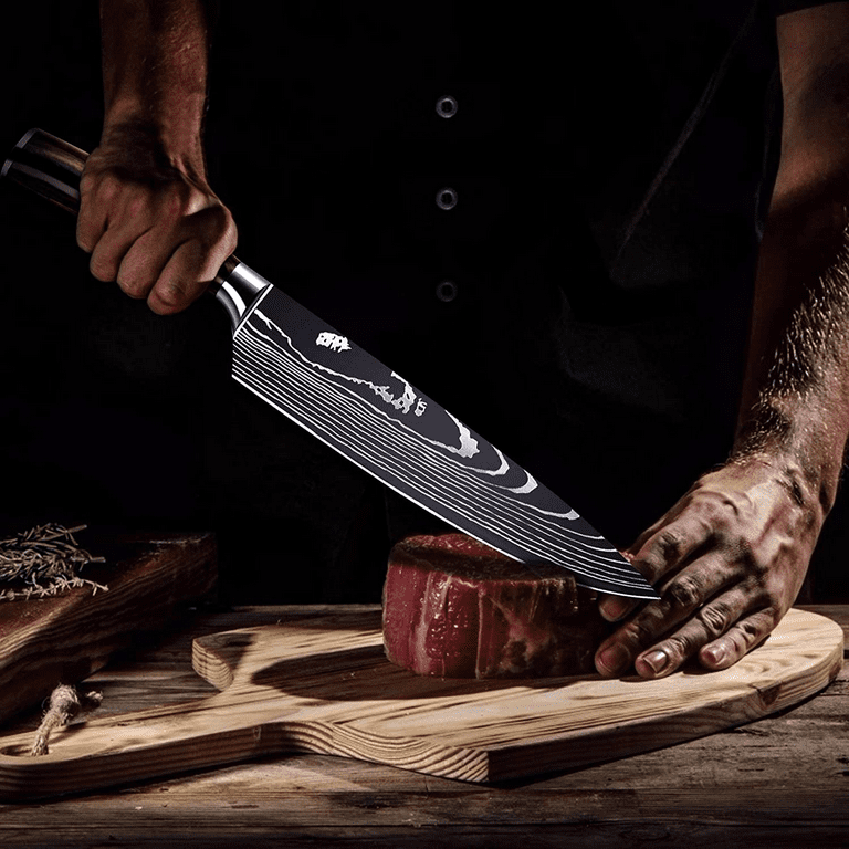 8 inch Chef's Knife | Stainless Steel Kitchen Chef Knife Wood