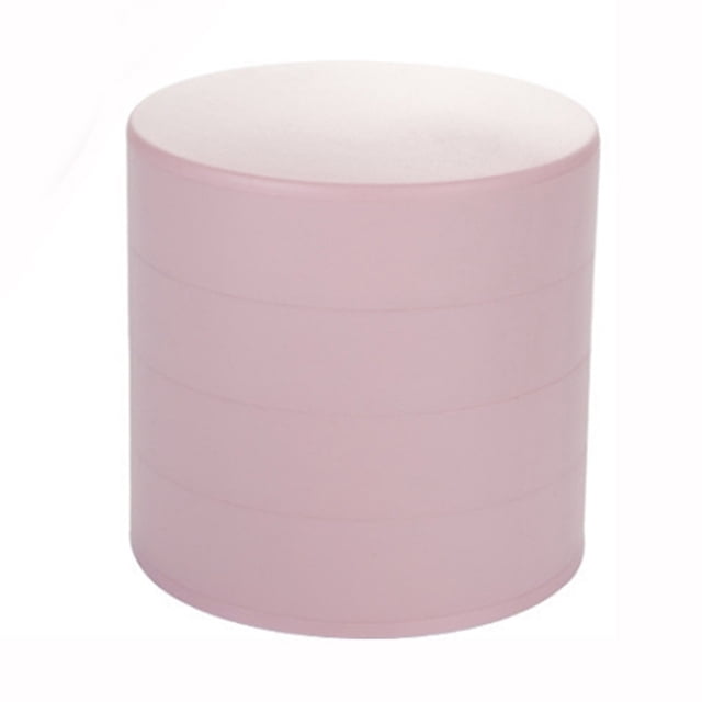 Pequeña Caja de Joyería 4 Capas de Accesorio de Joyería Giratoria Bandeja de Almacenamiento con Tapa, Resina Abs de 360 Grados para Anillos Pendientes Collares