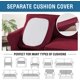 thumbnail image 5 of Fundas de sofá elásticas para cojines, fundas de sofá para fundas de muebles de estar (funda de base más fundas de cojines de asiento) cuentan con tela jacquard más gruesa mejoradaBorgoñaMedio-XL, 5 of 5
