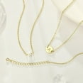 thumbnail image 3 of IEFSHINY Layered Initial Pearl Necklaces for Women, 16K Gold Plated Dainty Pearl Initial A-Z Pendant Necklace Jewelry, 3 of 7