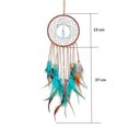 thumbnail image 3 of Handmade Multicolor Dream Catcher - Feather Decoration, 13x50cm Size - for Car, Wall, Window & Room Decor (-Avoiding Symbol), 3 of 7