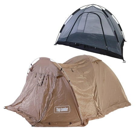 Fireproof 2 Person Water Resistant Dome Tent With Snow Skirt For Outdoor Camping Hiking