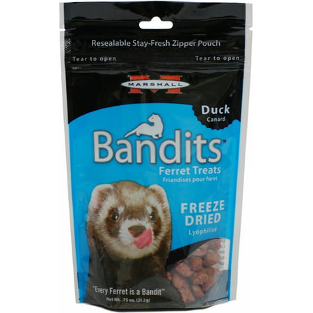 Marshall Pet Prod-food-Bandits Freeze Dried Ferret Treats- Duck .75