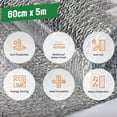 thumbnail image 6 of Radiator Insulation Foil 5m X 60cm Double Sided Aluminum Foil Insulation Sheet Radiator Heat Reflector Back Foil Heat Reflective, 6 of 6