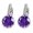 Purple, variant on AYYUFE Women Round Cubic Zirconia Inlaid Huggie Hoop Earings Piercing Jewelry Gift Silver Plated Copper, Cubic Zirconia Wh