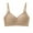 Beige, variant on Seamless V-Neck T-Shirt Bra - Womens Soft Stretchy Back Smoothing Adjustable Straps Wireless Comfortable Bralette for Daily Wear Low Back Bras for Lady Purple M