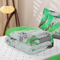 thumbnail image 5 of Erosebridal Green Brush Strokes Zipper Full Size Comforter Sets with Fitted Sheet and 2 Pillowcases, Grunge Watercolor Zipper Bedding Set, Reversible, 5 of 7
