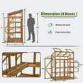 thumbnail image 3 of MCombo Wooden Walk-In Greenhouse with Acrylic Panels, Large Greenhouse for Outdoors with Openable Roof Vents with Lockable Door, G727, 3 of 9