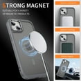 thumbnail image 2 of Dteck Magnetic Case for iPhone 14 & iPhone 13 6.1 Inch Compatible with MagSafe & Magnetic Car Phone Mount, Slim Translucent Matte Shockproof with Anti-Fingerprint Phone Case,Gray, 2 of 8