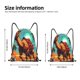 thumbnail image 2 of Fotbe Cool Camel Oasis Vibes Bolsa Mochila con Cordón Estampada, Bolsa de Gimnasio Deportiva, Bolsa Cinch, Bolsa con Cordón para Hombres y Mujeres-Medium, 2 of 6