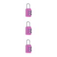 thumbnail image 2 of Langgg 3 Digit Combination Password Lock Alloy Cabinet Travel Luggage Padlock pink 3Set, 2 of 6