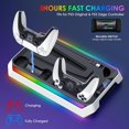 thumbnail image 4 of PS5/Slim/Pro Cooling Station, RGB P5 Controller Charger for PS5 Accessories, Ultra Quiet Cooling Fan for PS5 Digital/Disc Console, with 3 Level Fan, 4 USB Hub ﻿, 4 of 6