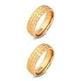 thumbnail image 1 of Qarigey Anillo de carburo para boda, accesorios de joyería con colgante biselado, suministros de compromiso multiusos exquisitos a la moda, Oro Tipo 9 2piezas, 1 of 6