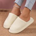 thumbnail image 5 of Vedolay Womens House Slippers Cozy Slippers Winter Warm Indoor Outdoor House Shoes White,37, 5 of 5
