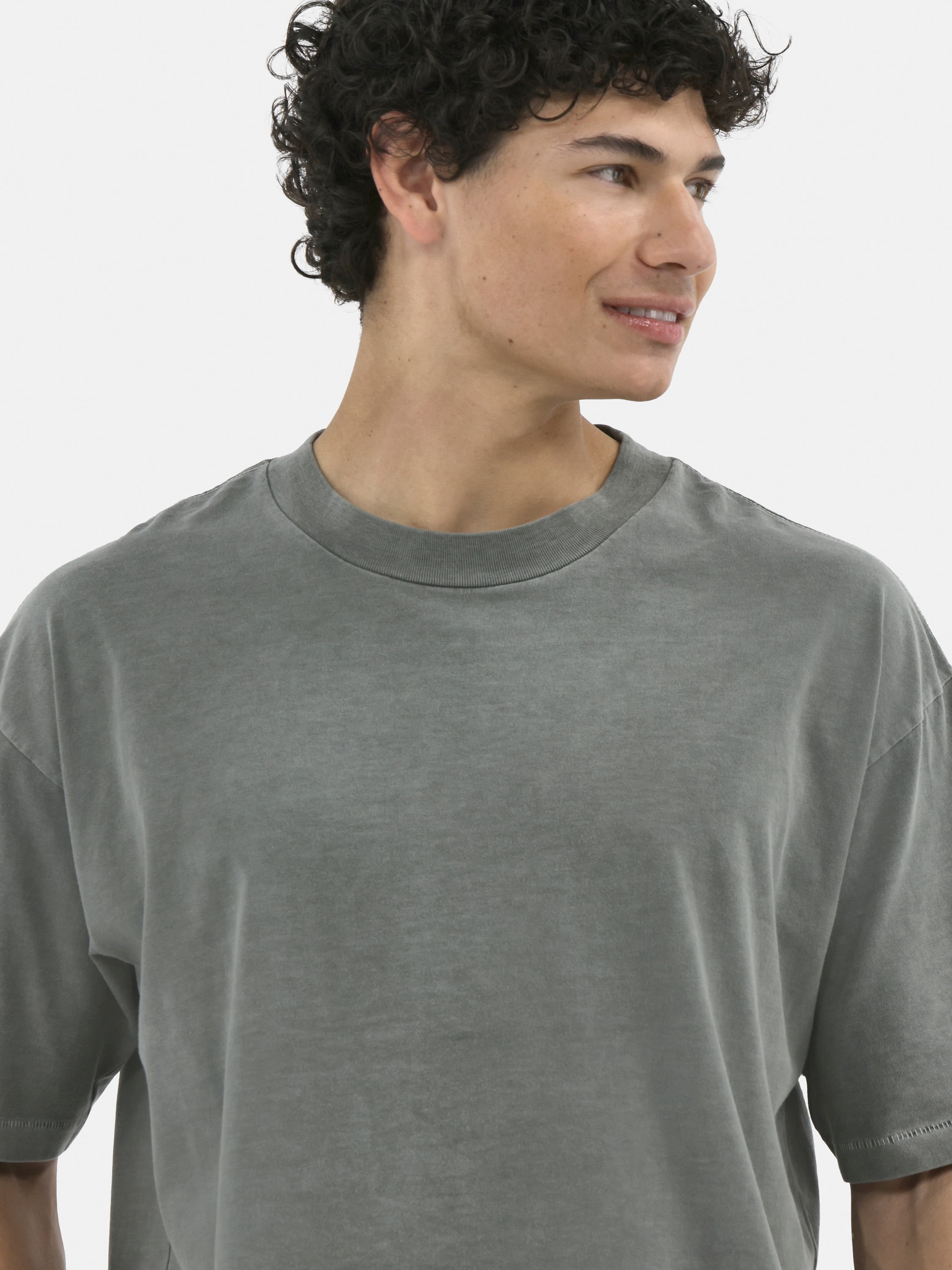 No Boundaries Cotton Oversized Cropped Tee with Short Sleeves, 2-Pack, Men's and Big Men's XS-5XL