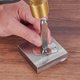 thumbnail image 1 of Patrón de sello de cuero, herramienta de perforación de sello artesanal de acero al carbono de 6 mm y 1/4 pulgadas adaptada para la perfección, 1 of 7