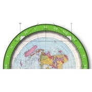 ADVENTURE IDIAZ Flat Earth Map - Gleason's Standard World Map 36 x 58 inches