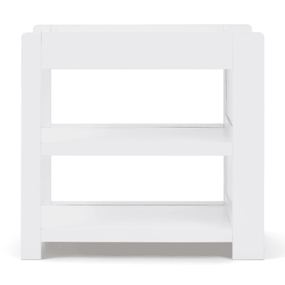 Delta Children Emmie Changing Table with Bookcase Storage, Bianca White