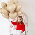 thumbnail image 5 of MINKUROW Retro Apricot Heart Balloons,10PCS Beige Caramel Foil Heart Shape Balloons,18inch Sand White Love Foil Balloons for Helium Nude Neutral Balloon, 5 of 6