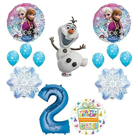 Frozen 2nd Birthday Party Supplies Olaf Elsa And Anna Balloon