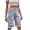 Blue, variant on Denim Shorts for Women Stretch Ripped Ruffle Jean Shorts Summer Casual Relaxed Fit Shorts with Pockets