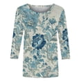 thumbnail image 4 of YuXingFu Going Out Tops for Women A-Line Button Front 3/4 Sleeve for Everyday Plus Size Blouses Dressy Multicolor S, 4 of 5