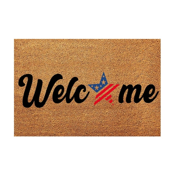 Door Mat Durable Doormats 4th of July Patriotic Door Mats for Indoor Outdoor Memorial Day Independence Day Home Floor Rug for Entryway Outside Yard Home Decoration USA Stars Funny Cute Doormats 16x24