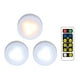 thumbnail image 4 of Lámpara LED RGB inalámbrica recargable de 2 piezas, luces LED regulables para ventana, luces USB coloridas para armario con control remoto, luces para debajo del gabinete de cocina, batería, 4 of 5