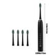 thumbnail image 3 of Cepillo de dientes eléctrico con 4 cabezales y 6 modos de limpieza | Resistencia al agua IPX7 | Temporizador de 2 minutos | Recargable por USB para adultos y viajes, 3 of 6