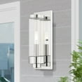 thumbnail image 4 of 20721-05 Livex Lighting Hillcrest - 1 Light Outdoor ADA Wall Lantern in Coastal Style - 4.75 Inches wide by 12 Inches high-Polished Chrome Finish, 4 of 12