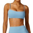 thumbnail image 1 of Sujetador deportivo con cuello cuadrado for mujer, tirantes finos, camisola acolchada, Yoga, espalda cuadrada inalámbrica, sujetador de entrenamiento, Top corto, 1 of 6
