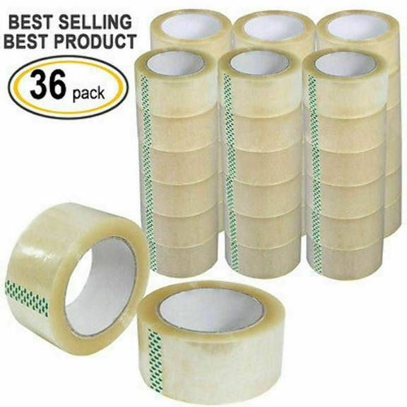 36 ROLLS - 2 INCH x 110 Yards (330 ft) Clear Carton Sealing Packing Package Tape