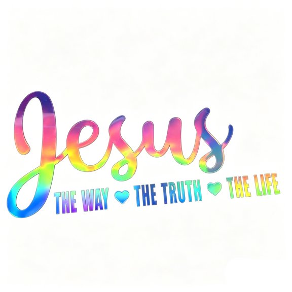 Road Truth Stickers for Cars & Motorcycles, Powerful 'The Way Truth' Lettering for Believers, Easy Application for Strong Visibility on Vehicle Windows