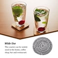 thumbnail image 4 of Injueey Woven Coaster Mug Placing Cushion Weaving Mat Craft Rope Table Coasters Thickened Cup Tableware Cotton for Home Bar Mostrada Blanco negro, 4 of 6