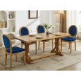 thumbnail image 4 of GAKMCIL Velvet artificial leather Dining Chair with French Solid Wood Frame,Hand Pull Button Decoration,Nailed Headdress Edge,Density Foam,Steel Spring Lining,Weight Capacity:300lb, Blue (Set of 2), 4 of 8
