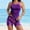 A38 Multicolor, variant on Xdegoge Swimsuits for Women Scoop Neck Mid Rise Boyshorts Tankini Sets Two Piece Bathing Suits Smooth Tropical Print Color Block Tummy Control Full Coverage Swimwear