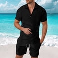 thumbnail image 2 of SHIXIAOO Men's Suits for Casual Outings Tailored Fit Set Comfortable Everyday Wear Stylish and Modern Design for Spring and Summer Activities Mens Drawstring Bathing Suit Young Mens Track Suit, 2 of 5