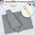 thumbnail image 6 of VCVCOO Reversible Farmhouse Rustic Cloth Placemats Set of 6, Linen Fabric, Machine Washable, Heat Resistant, Gray, 6 of 10