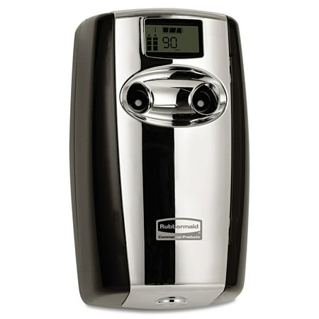 Microburst Odor Control System - Rubbermaid Commercial Microburst Duet Odor Control System, 3 1/2w x 5 1/5d x 8 39/50h, Black/Chrome