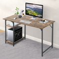 thumbnail image 2 of BestOffice 47-Inch Computer Desk, Bookshelf – Extra Large Modern Study & for Home Office, Black, 2 of 7