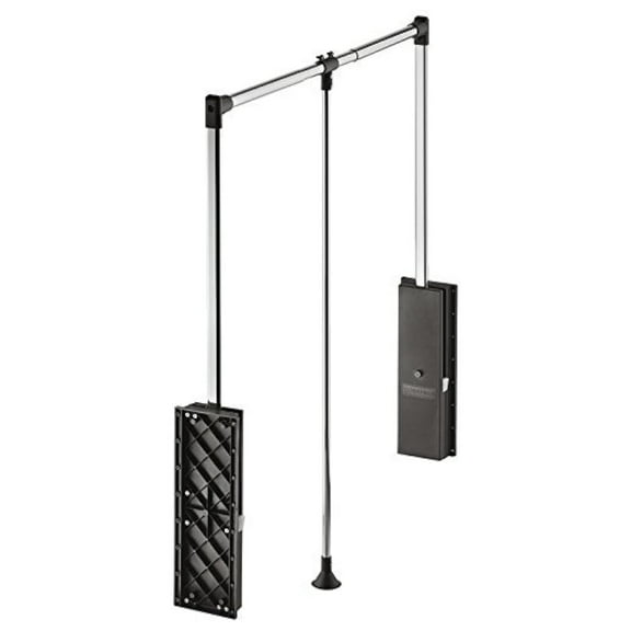 DyGTyX Pull Down Closet Rod, Heavy duty 33 lbs Load Capacity (Chrome-plated)