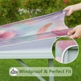 thumbnail image 6 of Gilded Floral Watercolor Pattern Square Fitted Tablecloth with Elastic Edge,Square Table Cover,Washable Elastic Table Cover for Home Kitchen Party Decor 34"x34", 6 of 6