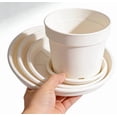 thumbnail image 2 of Flower Pot Saucer 13.5 2in Thickened Plastic Tray Catches Water Drip Runoff for Indoor Outdoor Potted Plants, by IHXORA, 2 of 5