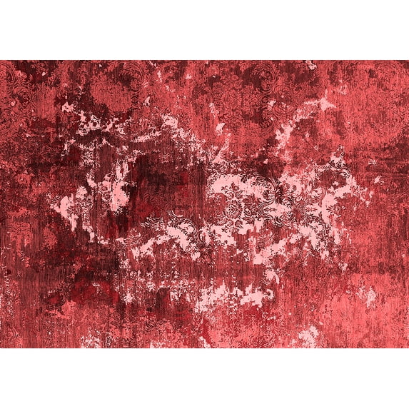 Ahgly Company Indoor Rectangle Oriental Red Industrial Area Rugs, 2' x 3'