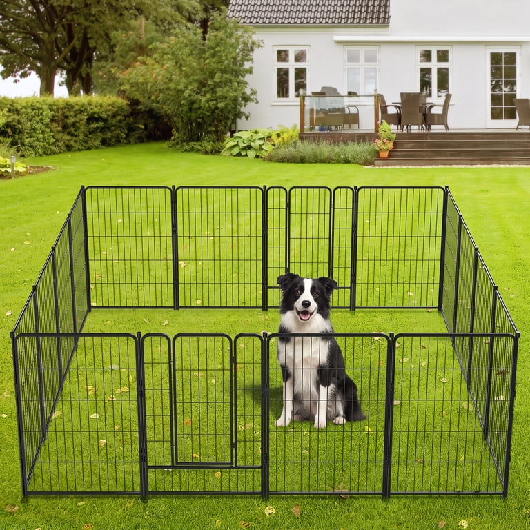 Vipuse 40" Tall Metal Dog Playpen, 16 Panels, 2 Doors photo 3