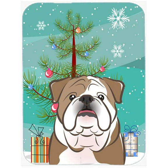 Carolines Treasures  Christmas Tree And English Bulldog Mouse Pad - Hot Pad & Trivet