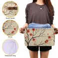 thumbnail image 3 of Yayeee Canvas Storage Basket with Handles for Shelves Fabric Bins Closet Organizer, Red Floral Pattern, 3 of 8
