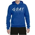 thumbnail image 2 of Wild Bobby, Goat God Over All Things Inspirational/Christian Unisex Graphic Hoodie Sweatshirt, Royal, XX-Large, 2 of 6