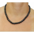 thumbnail image 3 of 14K Gold 7.5-8.0mm Black Akoya Cultured Pearl Necklace - AAA Quality, 16" Choker Length, 3 of 7